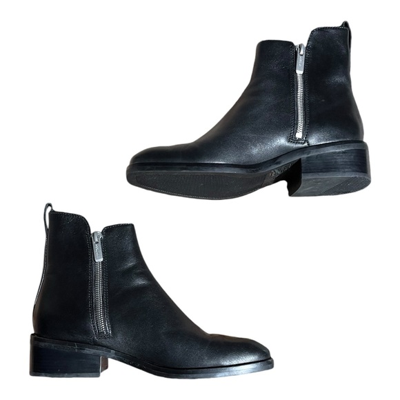 3.1 Phillip Lim Alexa Leather Ankle Bootie Dual Side Zippers Boots - Picture 6 of 10
